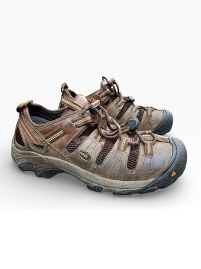 KEEN Utility Atlanta Cool Men's Steel Toe Work Shoes Brown Size 9 Safety Toe